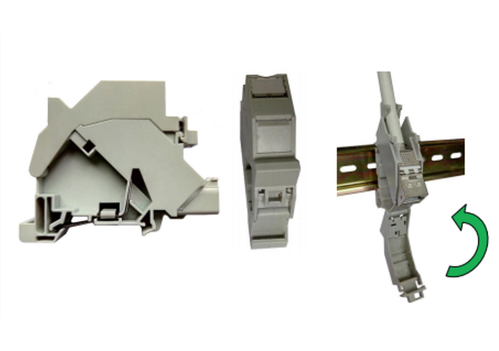 foto noticia Adaptador RJ45 Keystone para carril DIN de 35 mm 